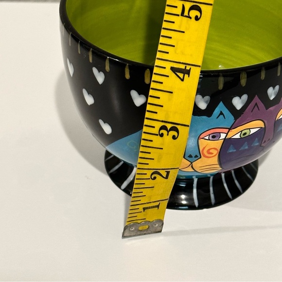 Laurel Burch Ganz Folk Art Footed Bowl – Two Cats Design - Picture 8 of 10